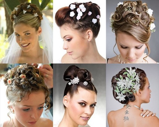 высокие свадебные прически фото