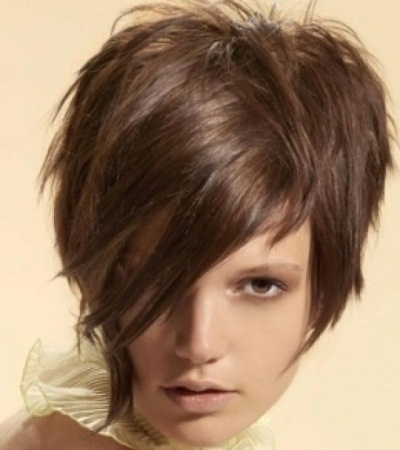 стрижка короткий каскад с челкой фото 2016