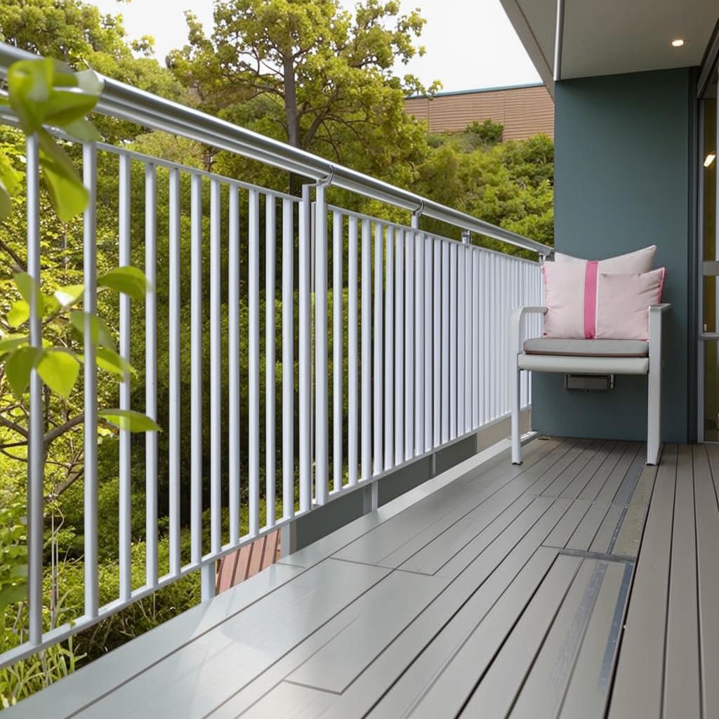 Преимущества ограждения для балкона из дпк