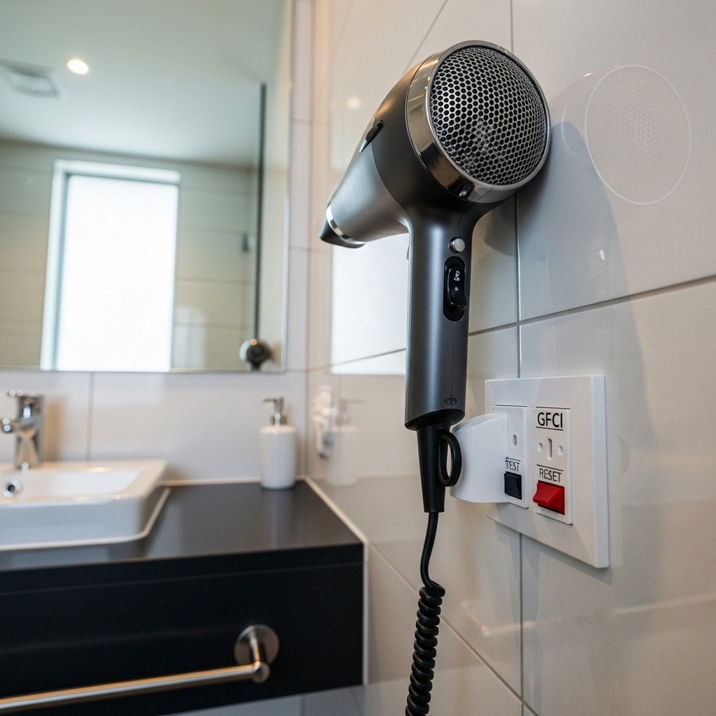 Безопасность электроприборов для волос: когда нужен электрик для проверки проводки в ванной комнате