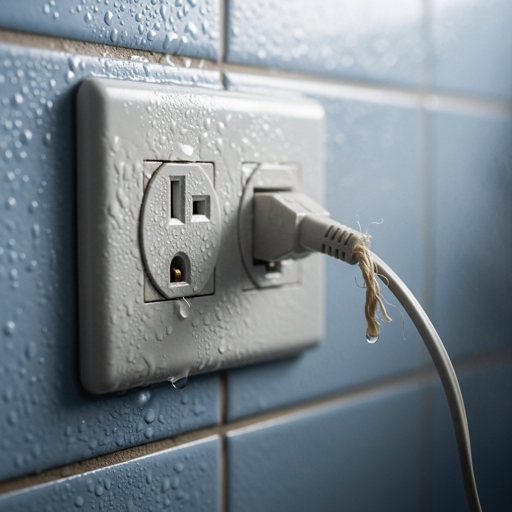 Безопасность электроприборов для волос: когда нужен электрик для проверки проводки в ванной комнате