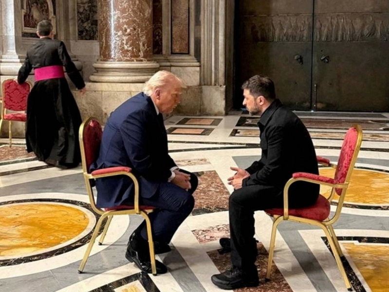 «Может, он не хочет останавливать войну»: после встречи с Зеленским в Ватикане Трамп раскритиковал Путина, пригрозив санкциями