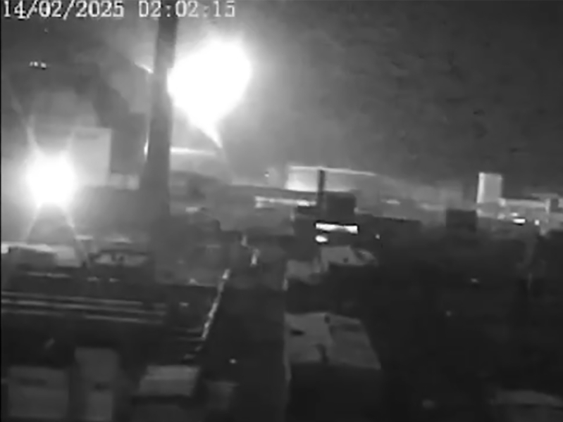 Удар БПЛА по саркофагу чернобыльской АЭС попал на видео