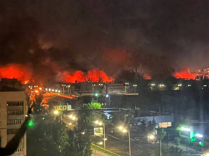 Видео прилета 20 «Гераней» подряд по заводу «Антонов» под Киевом появилось в Сети